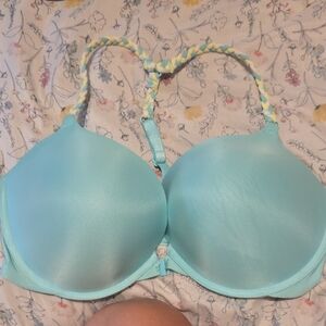 Victoria's Secret Light Blue Bra with Braided Straps